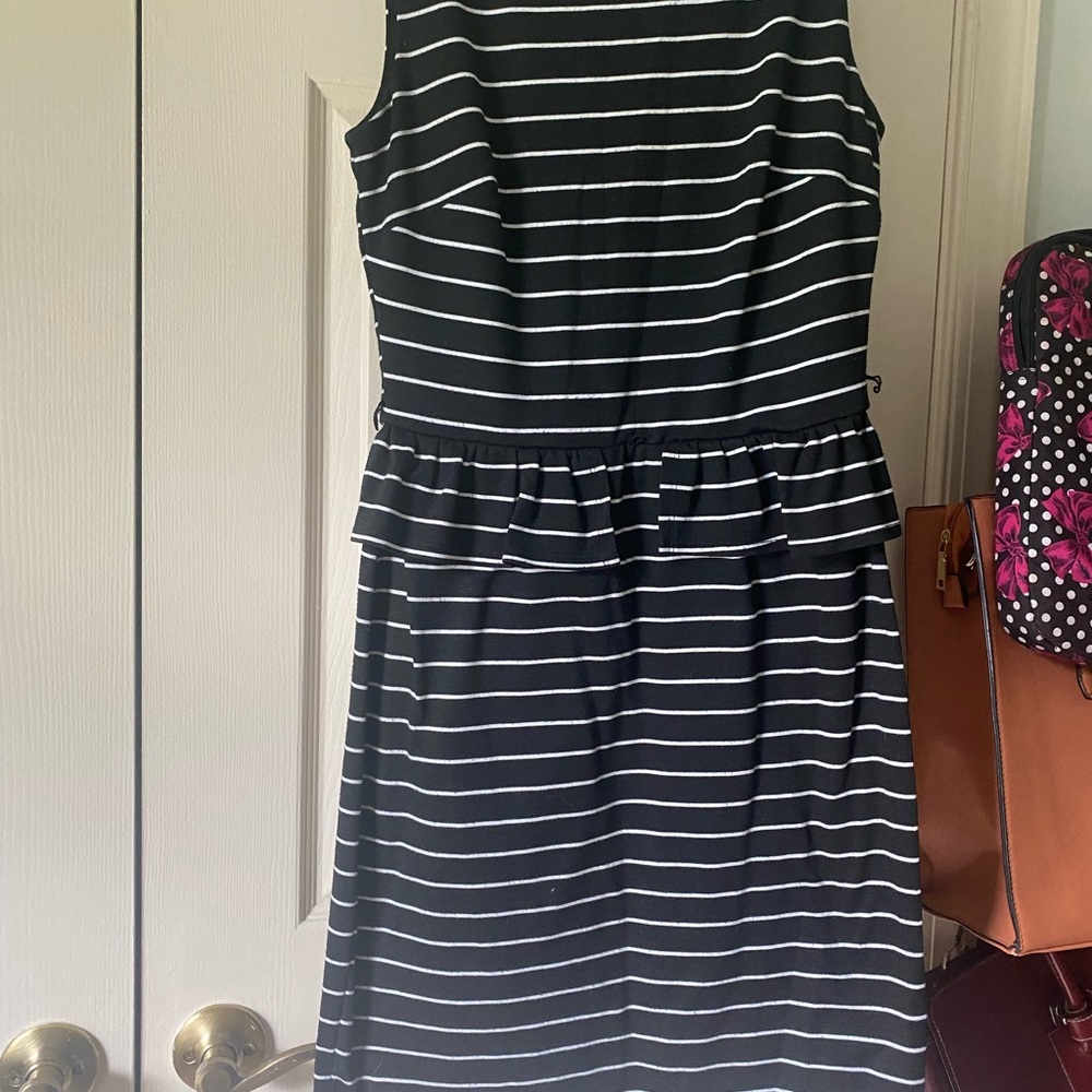Maurices Black and White Striped Midi Dress